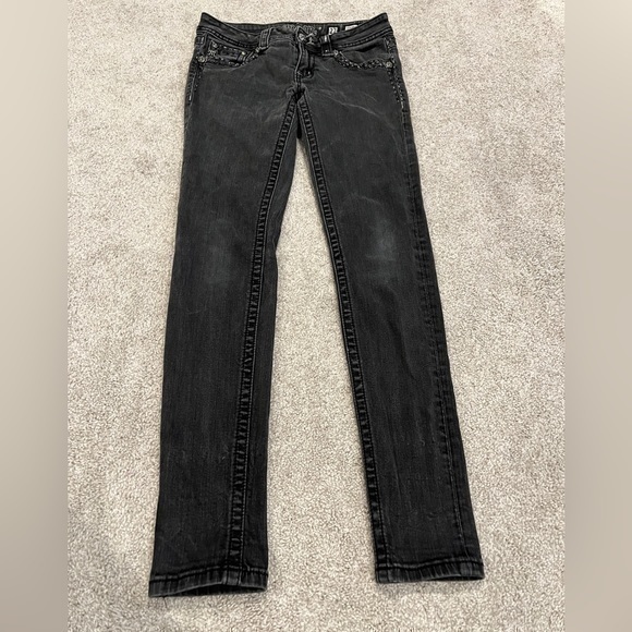 Miss Me Black Skinny‎ Studded Denim Jeans Size 27 - Picture 1 of 6